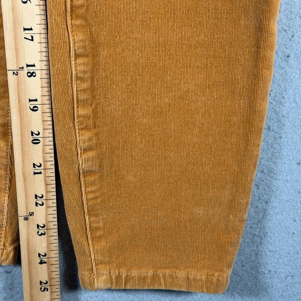 Anthropologie Pilcro Mustard‎ Yellow Corduroy Button Fly Slim Pants Size 30